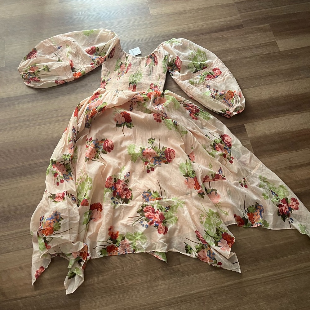 Nwt pink free people floral maxi dress